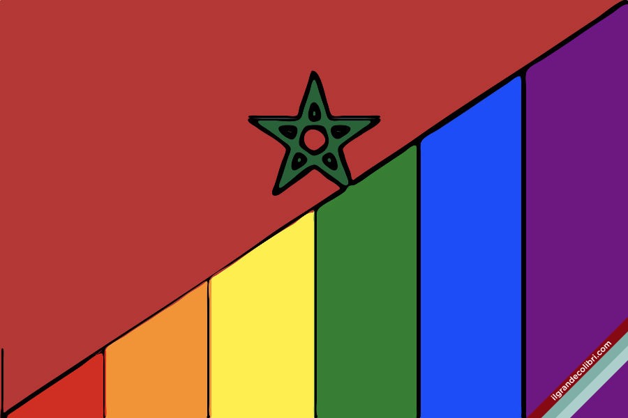 marocco bandiera lgbt rainbow