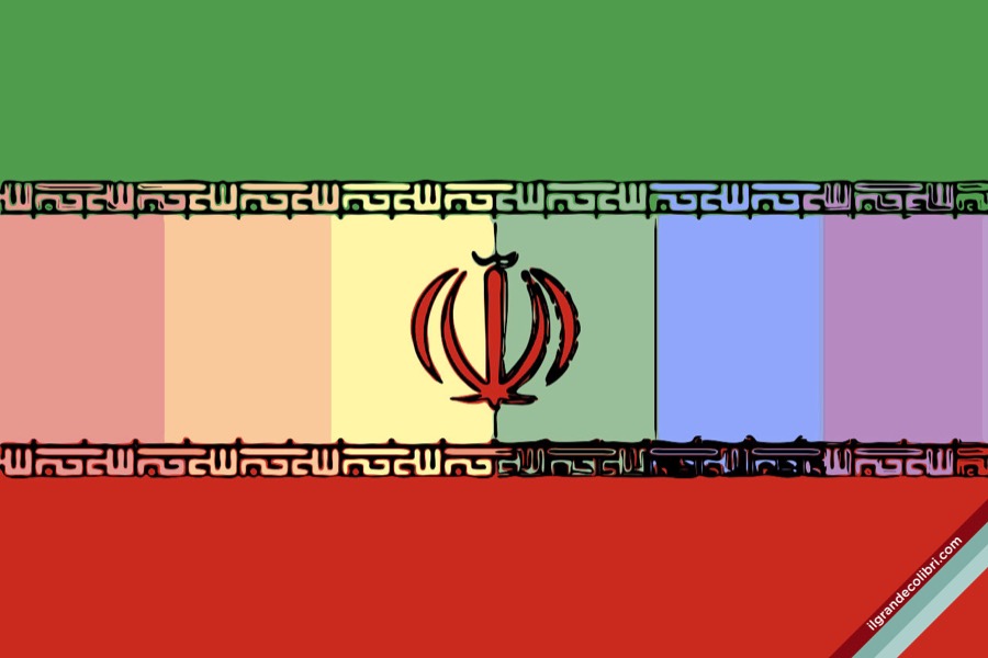 iran bandiera lgbt rainbow