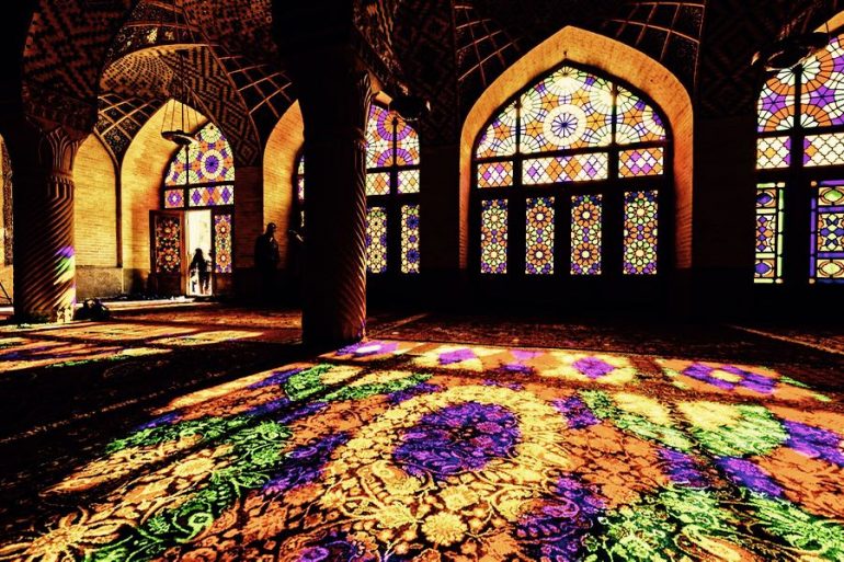 interno della moschea di Nasir ol Molk in Iran