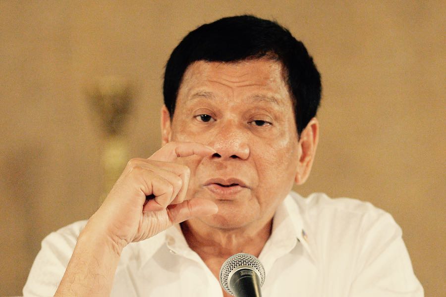 il presidente delle filippine rodrigo duterte