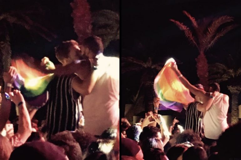 bacio gay al concerto dei Mashrou' Leila a Tunisi