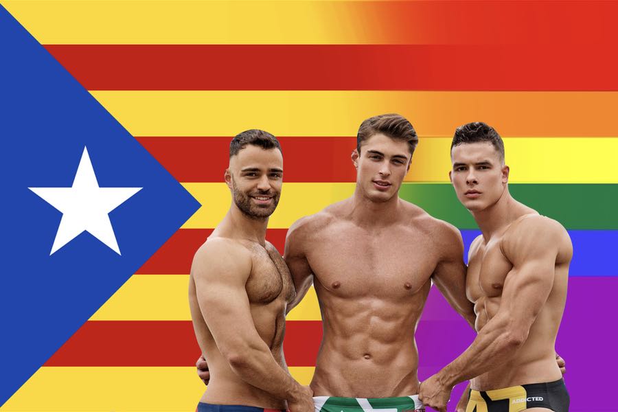 bandiera catanala rainbow e pubblicita del pride