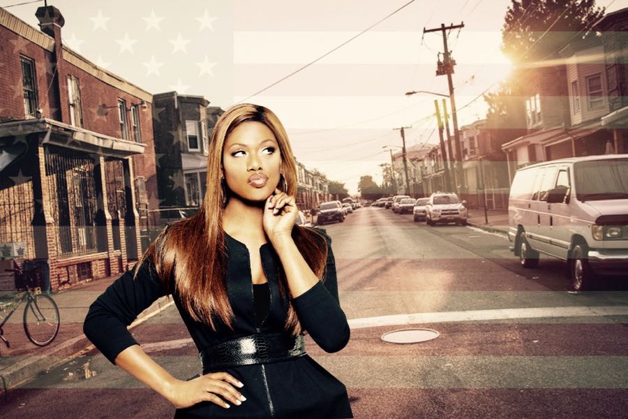 laverne cox in un quartiere povero americano