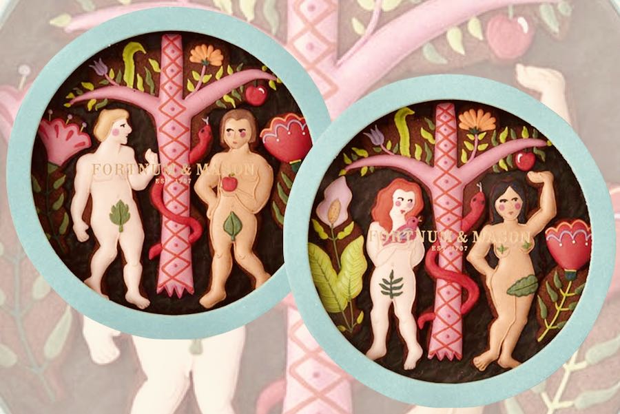 cioccolatini con adamo e eva in versione gay