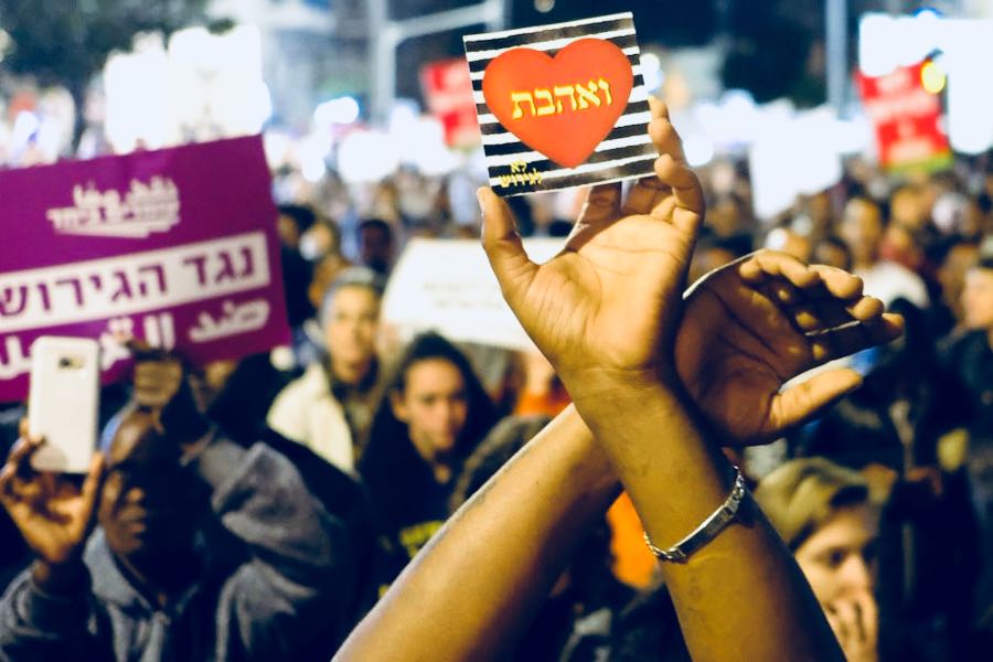 manifestazione contro le deportazioni israeliane
