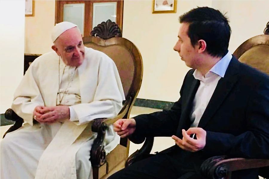 papa francesco e studente gayfriendly