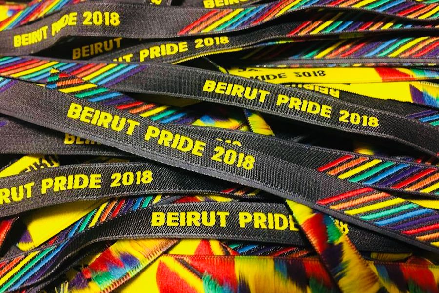 braccialetti arcobaleno del Beirut Pride 2018