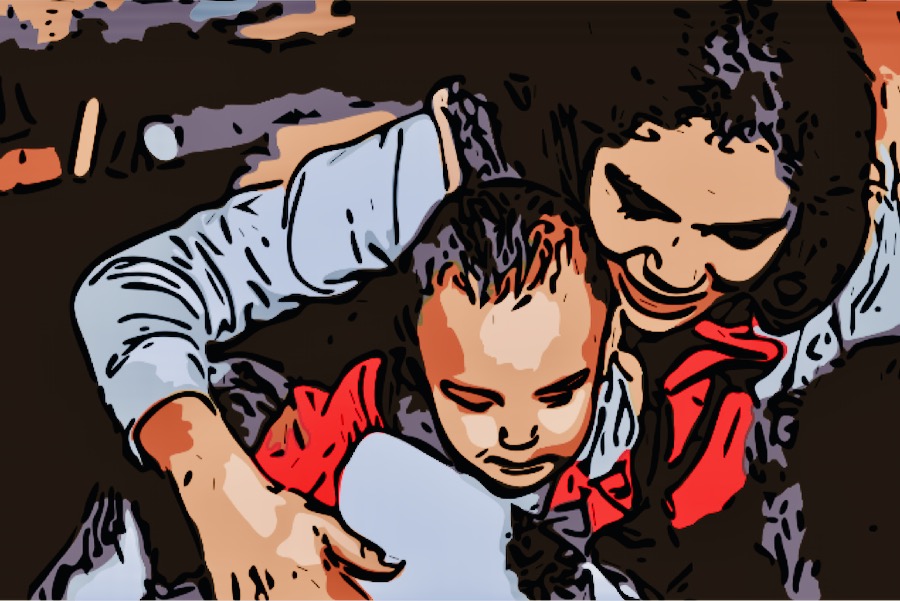donna madre venezuelana migrante