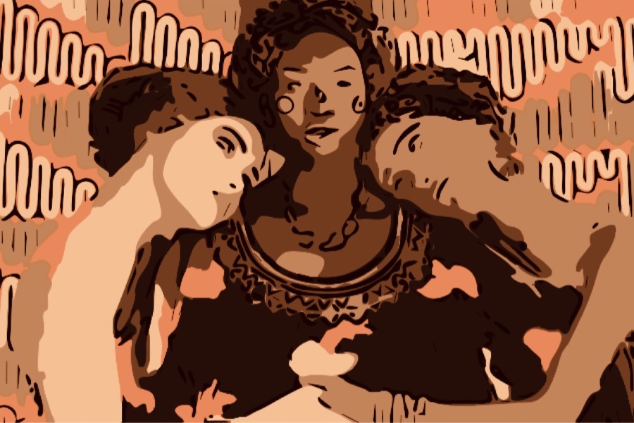 trio donne africane abbracciate