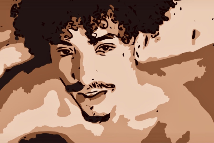uomo ragazzo latino baffi