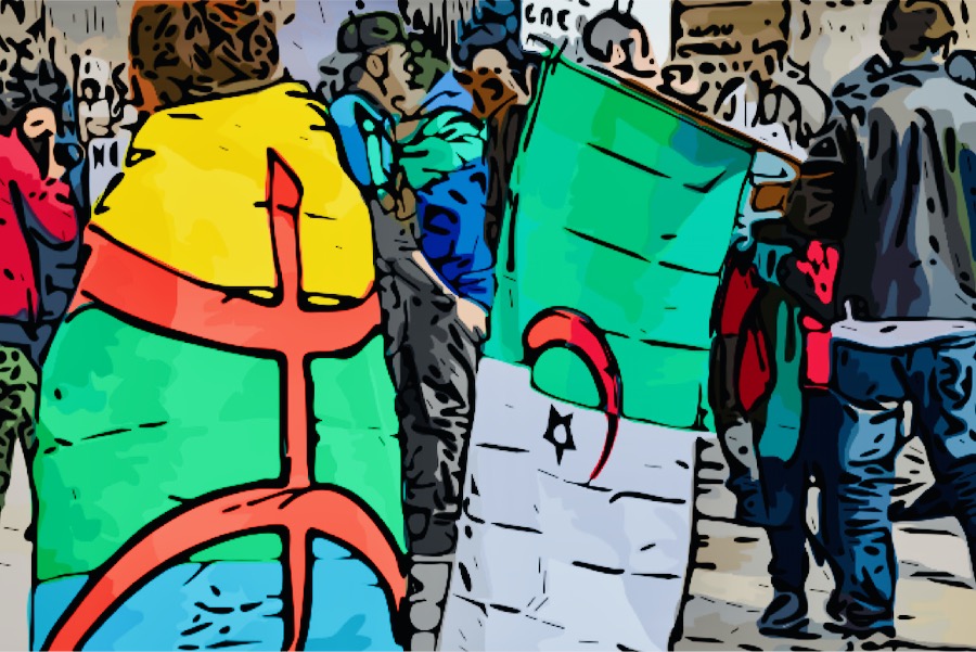 algeria hirak bandiera berbera