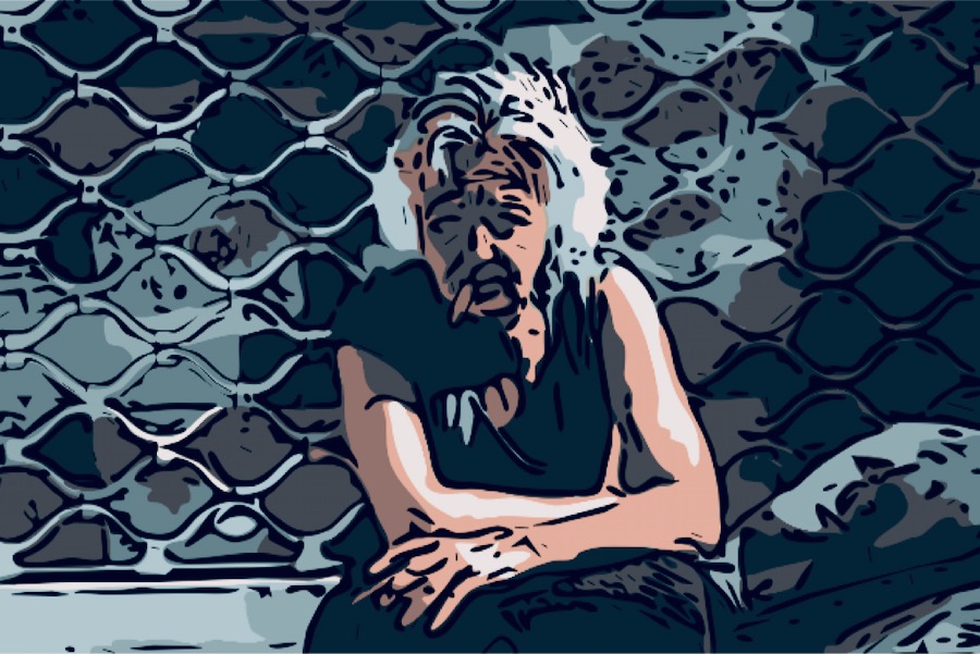 donna senza tetto povertà