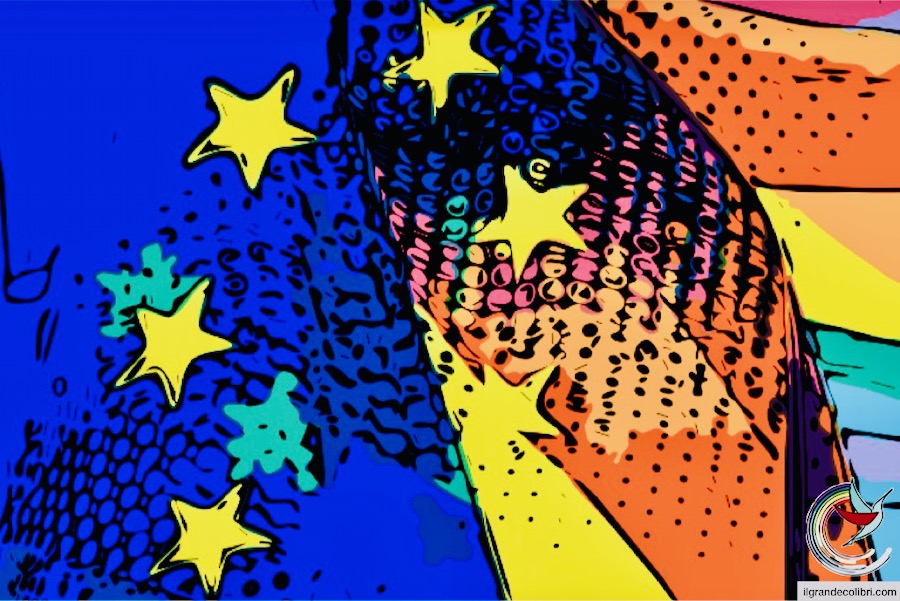 bandiera unione europea arcobaleno