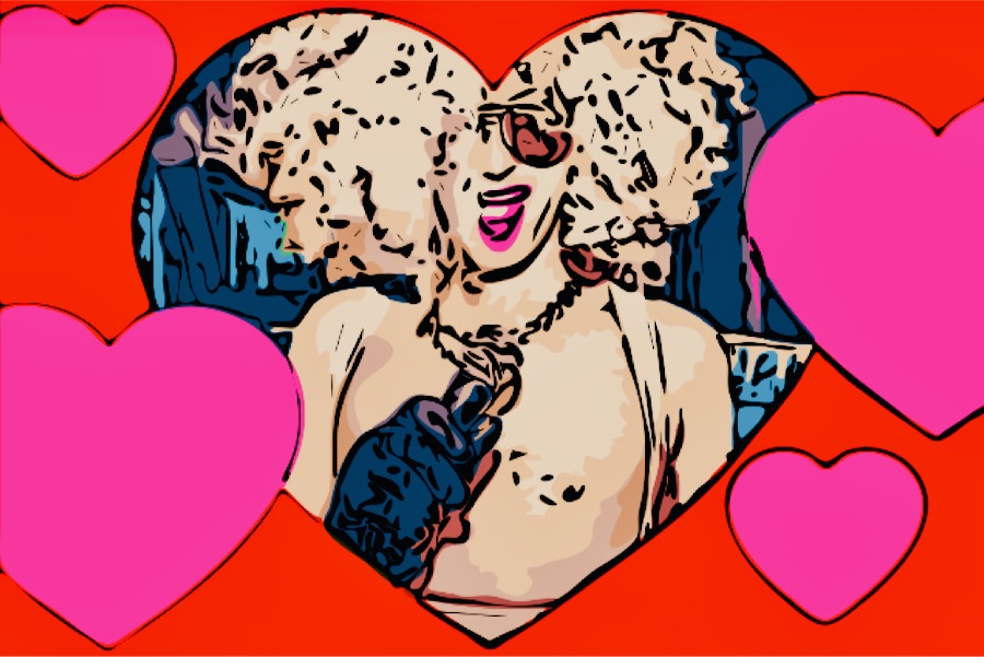 drag queen effeminato cuori