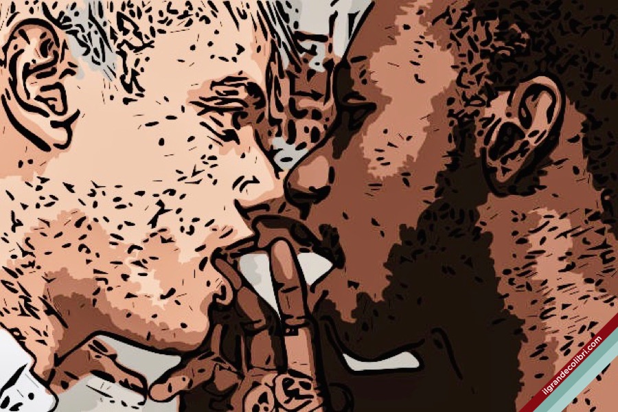 gay interraziale labbra dita