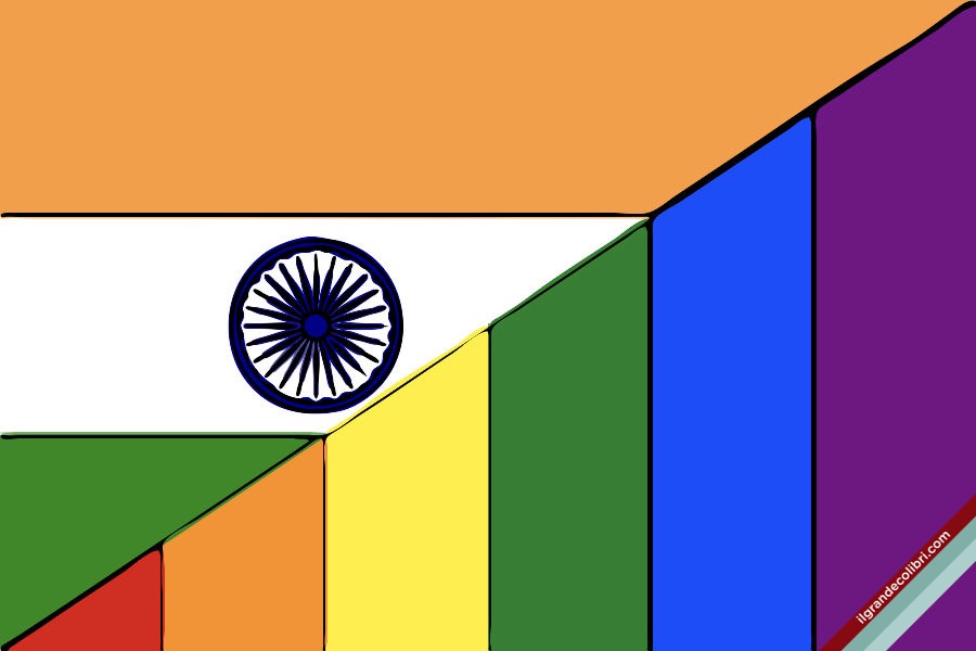 india bandiera lgbt rainbow