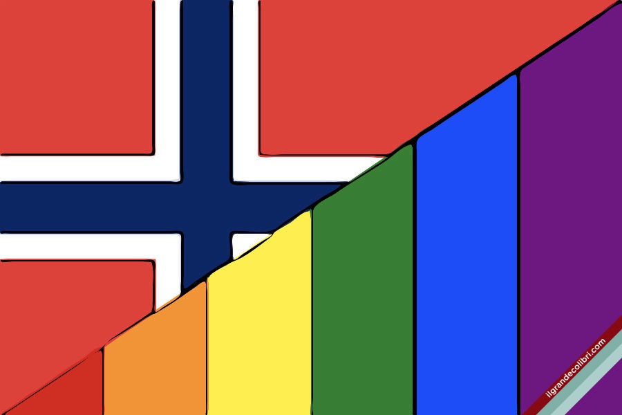 norvegia bandiera lgbt rainbow