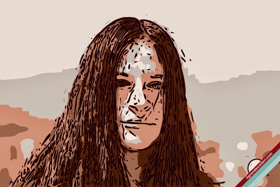 donna bianca capelli lunghi