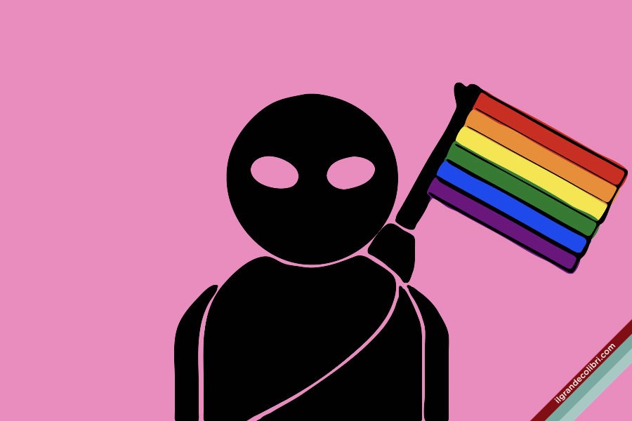 terrorista jihadista bandiera arcobaleno