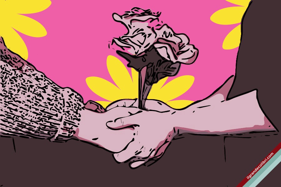 coppia lesbica amore rose