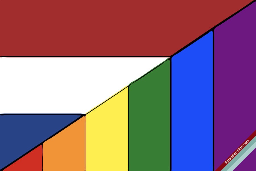 paesi bassi bandiera lgbt rainbow