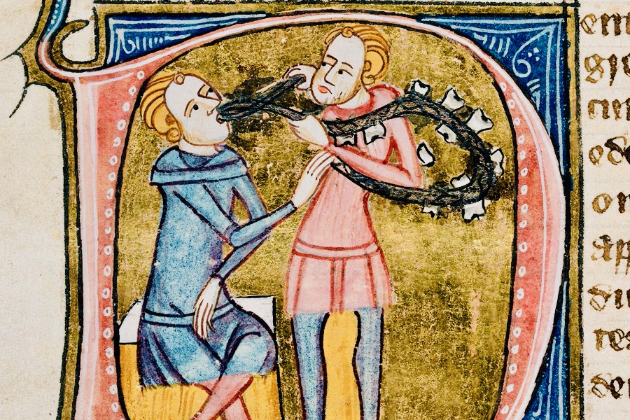 chirurgia medievale dentista miniatura