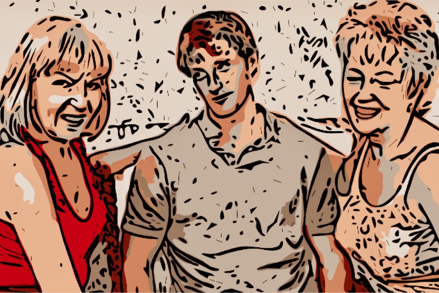 trio donne uomo bisex