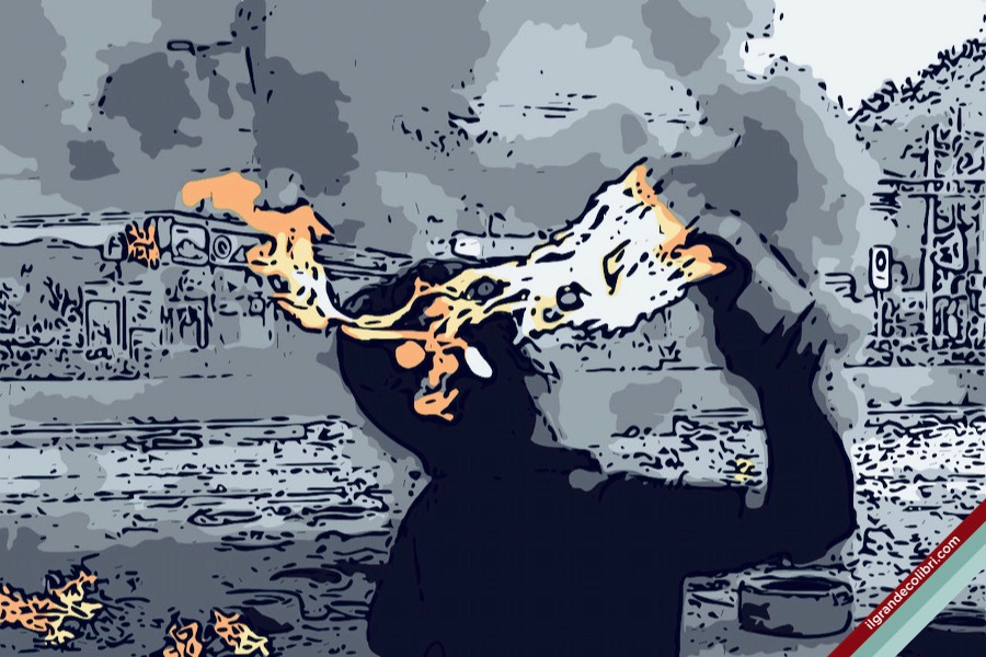 bomba molotov ribellione rivolta