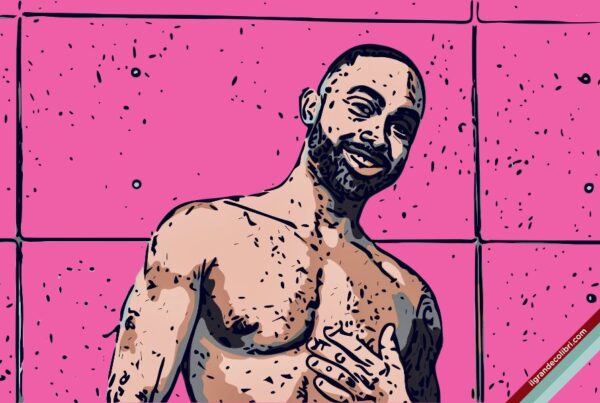 uomo nero nudo carezze