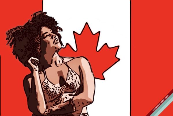 canada donna nera orgogliosa