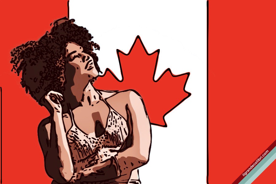 canada donna nera orgogliosa