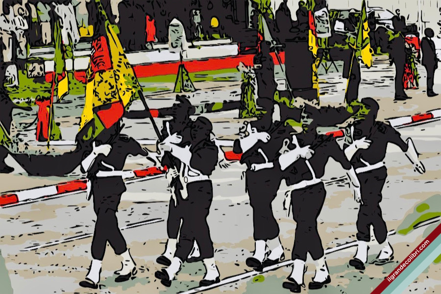 camerun polizia sfilata cerimonia