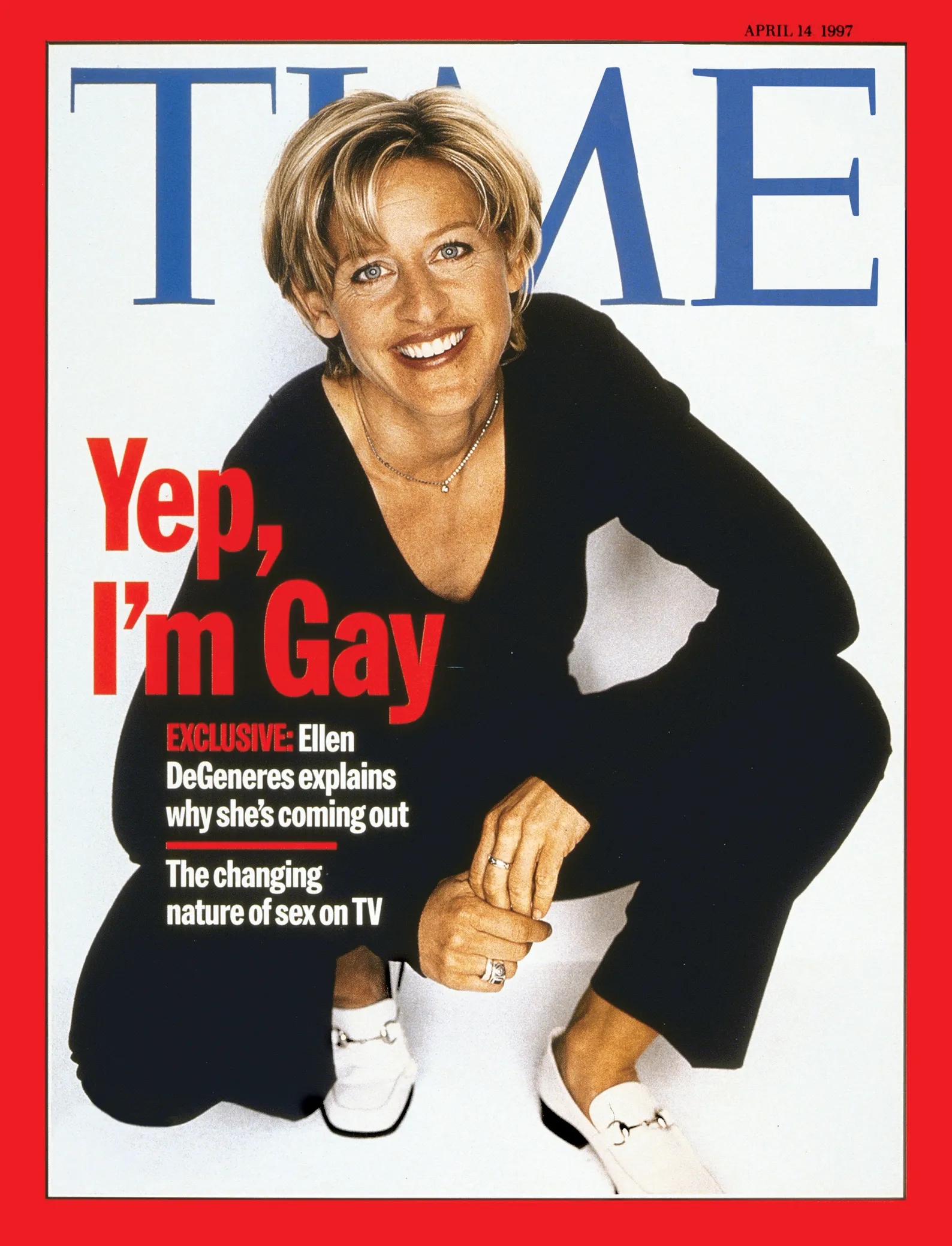 Copertina della rivista Time del 14 aprile 1997 con Ellen DeGeneres. Foto di TIME
