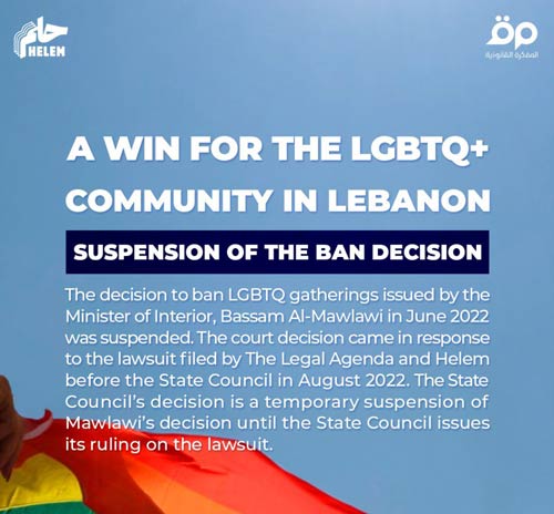 In Libano, sospeso il divieto sui raduni LGBTQ+